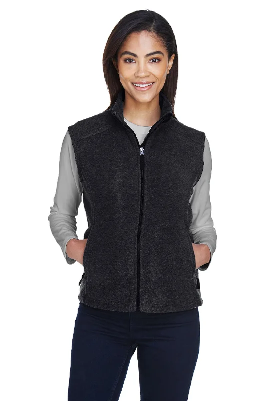 Core 365 Womens Journey Pill Resistant Fleece Full Zip Vest - Heather Charcoal Grey