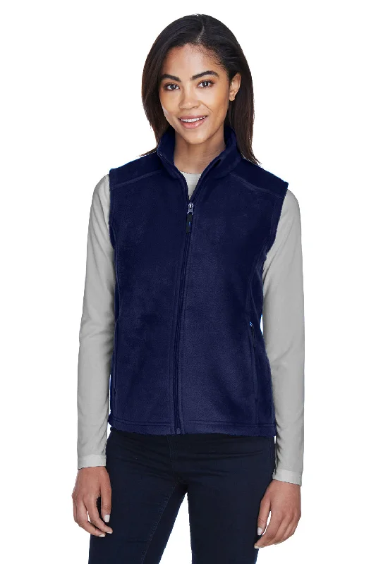 Core 365 Womens Journey Pill Resistant Fleece Full Zip Vest - Classic Navy Blue