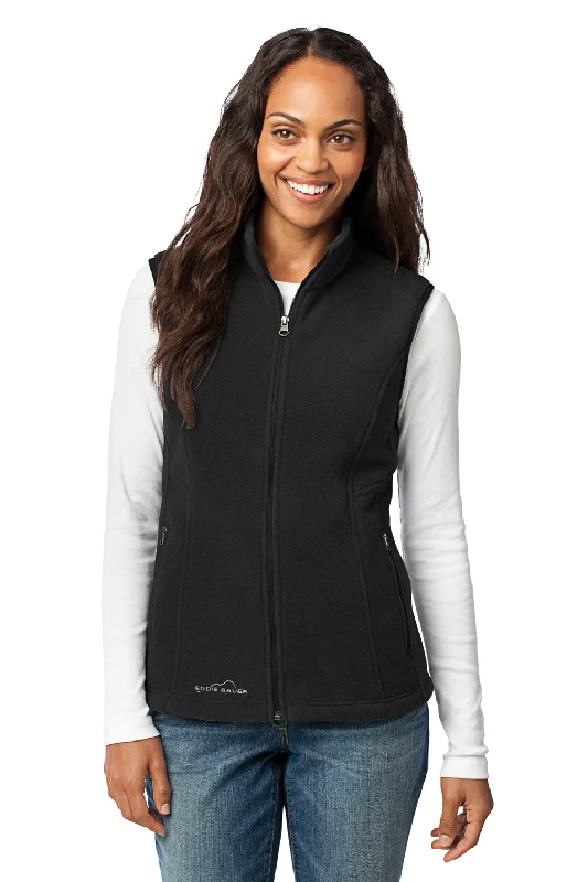 Eddie Bauer Womens Full Zip Fleece Vest - Black