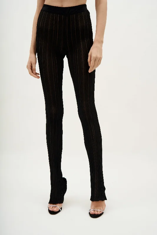 Giulio Black Knit Trousers