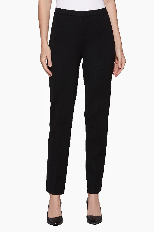 Plus Size Straight Leg Knit Pant, Black