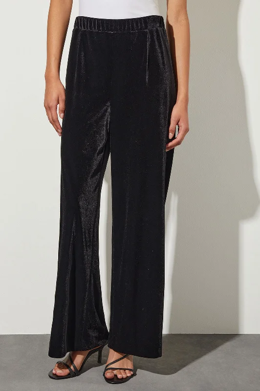 Plus Size Velvet Wide Leg Pant