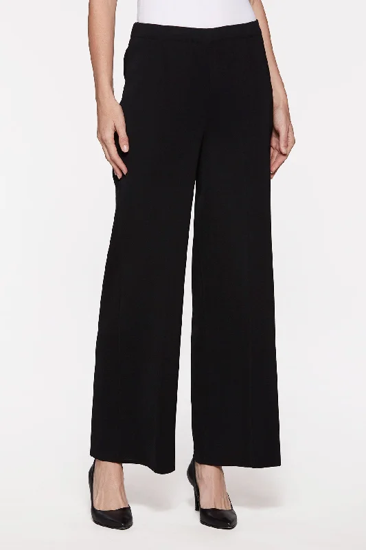 Plus Size Wide Leg Knit Pant, Black