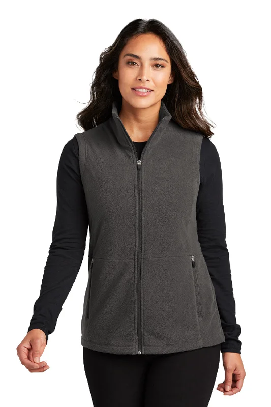 Port Authority Womens Accord Pill Resistant Microfleece Full Zip Vest - Pewter Grey