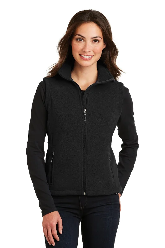 Port Authority Womens Full Zip Fleece Vest - Black