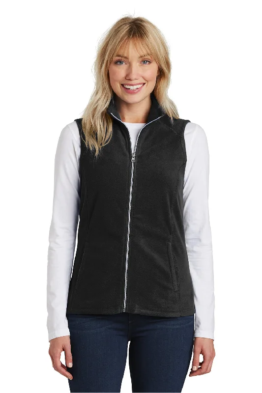 Port Authority Womens Pill Resistant Microfleece Full Zip Vest - Black