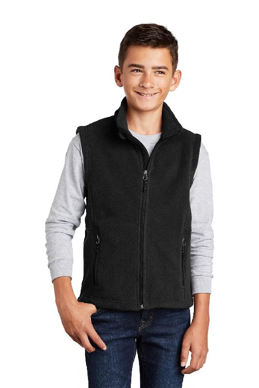 Port Authority Youth Full Zip Fleece Vest - Black