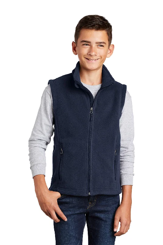 Port Authority Youth Full Zip Fleece Vest - True Navy Blue