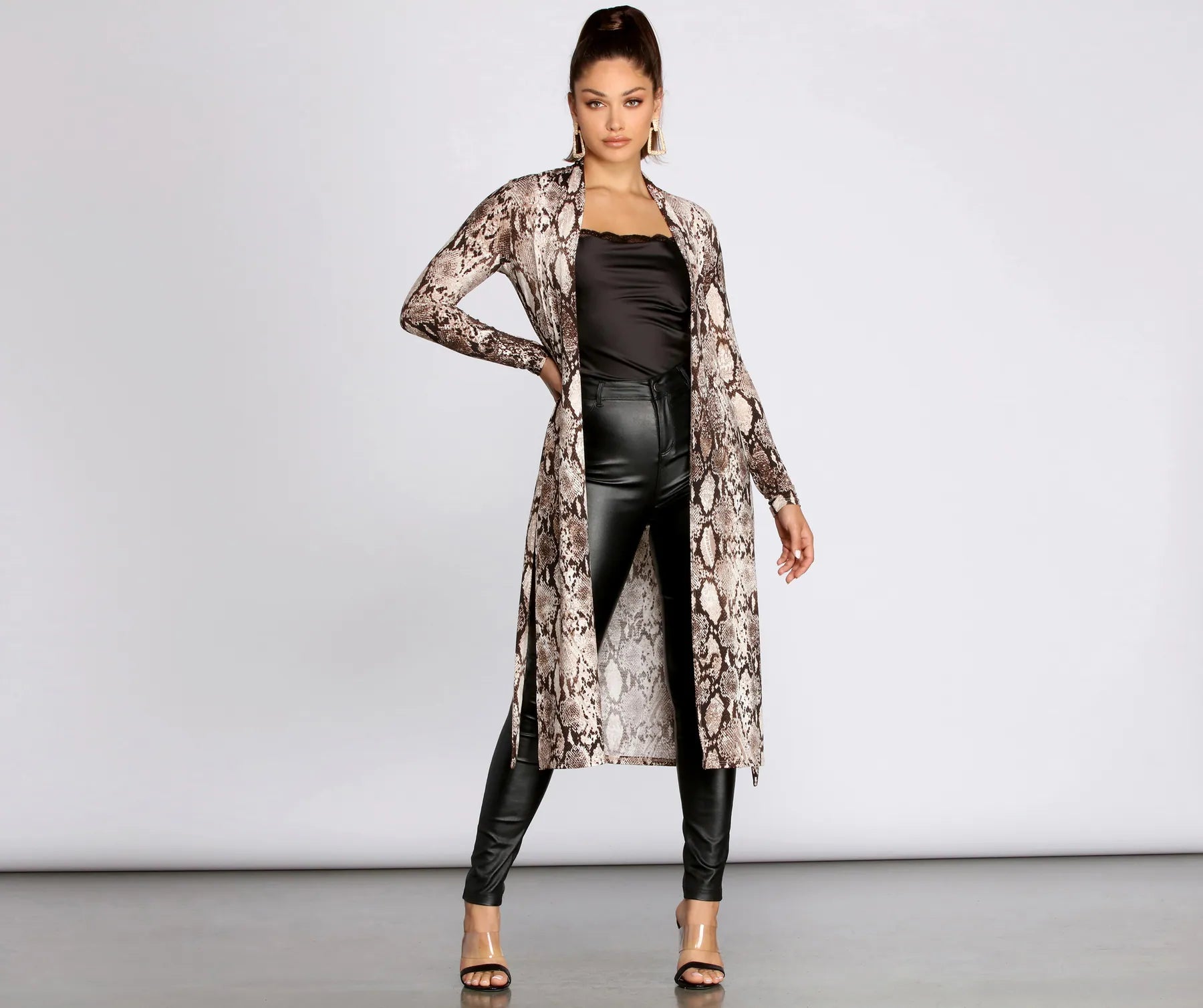 Slay All Day In Snake Print Duster