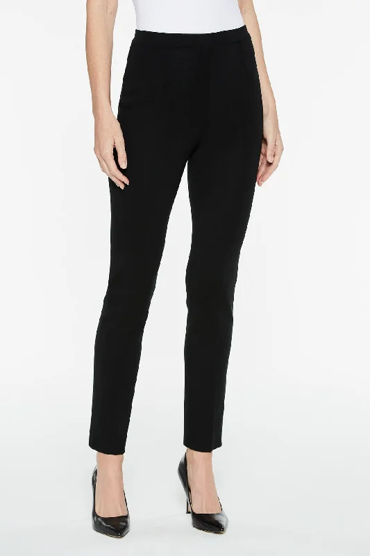 Slim Leg Knit Pant, Black