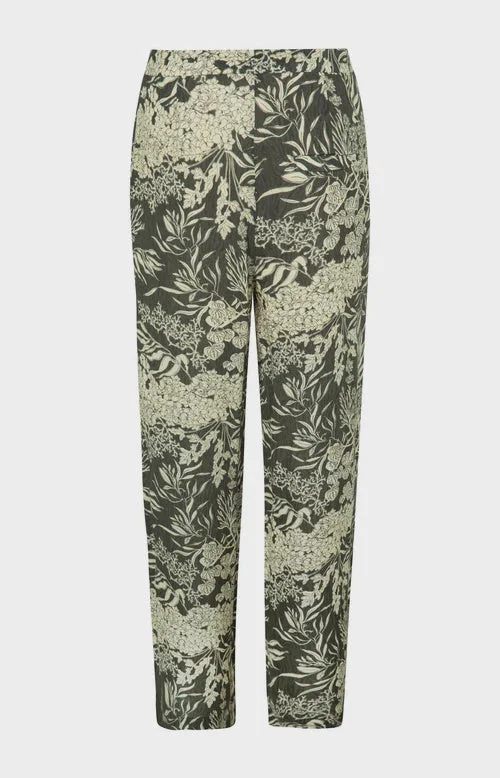 Wide Leg Printed Trousers In a Viscose Fabric