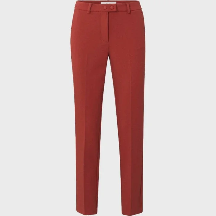 Twill stretch ochre red trouser