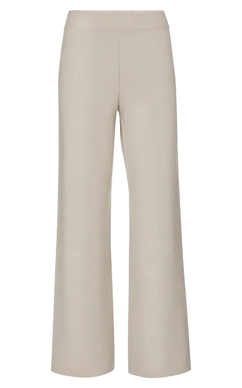 Wide Leg Knitted Trousers Crafted From a Viscose Blend