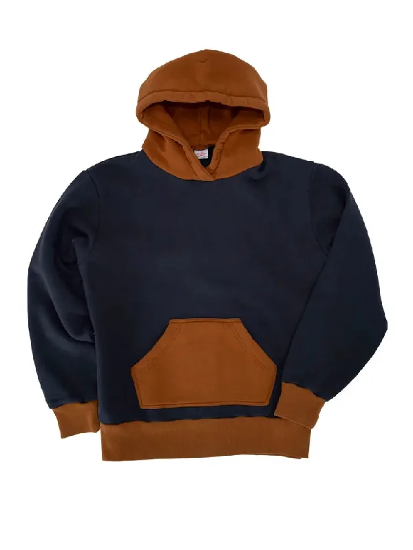 50's Hooded Sweater- Black/Orange