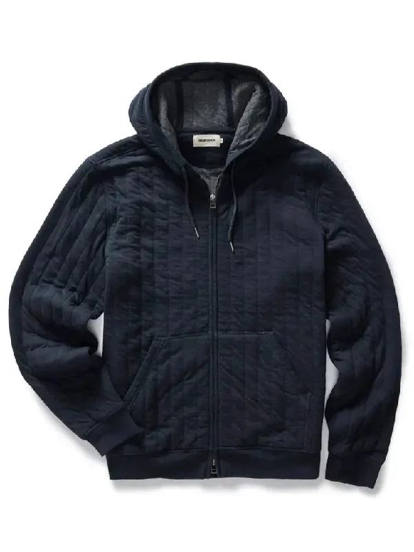 Après Zip Hoodie- Heather Midnight Quilted Jersey