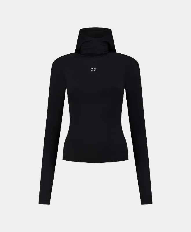 Black Unit Tight Hoodie