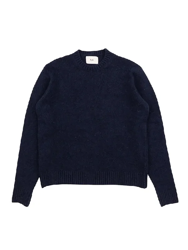 Chain Crew- Navy Mohair