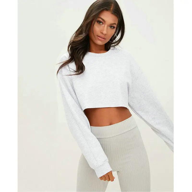 Cropped Round Neck Sweater