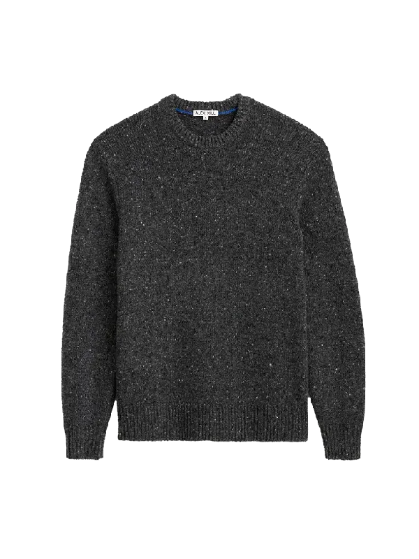 Donegal Crewneck Sweater-Charcoal