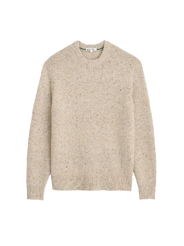 Donegal Crewneck Sweater-Oatmeal