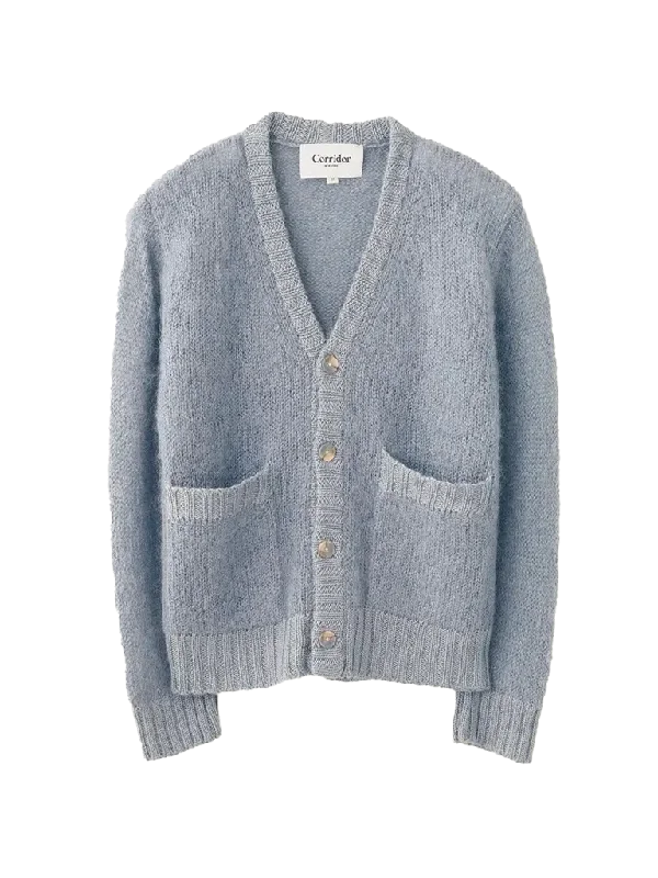 Mohair Cardigan- Blue