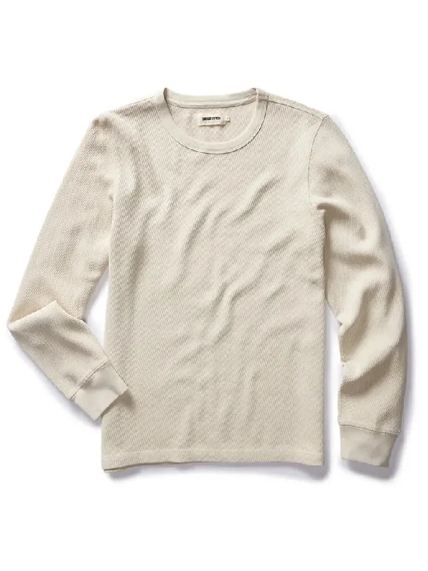 Organic Cotton Waffle Crew- Natural