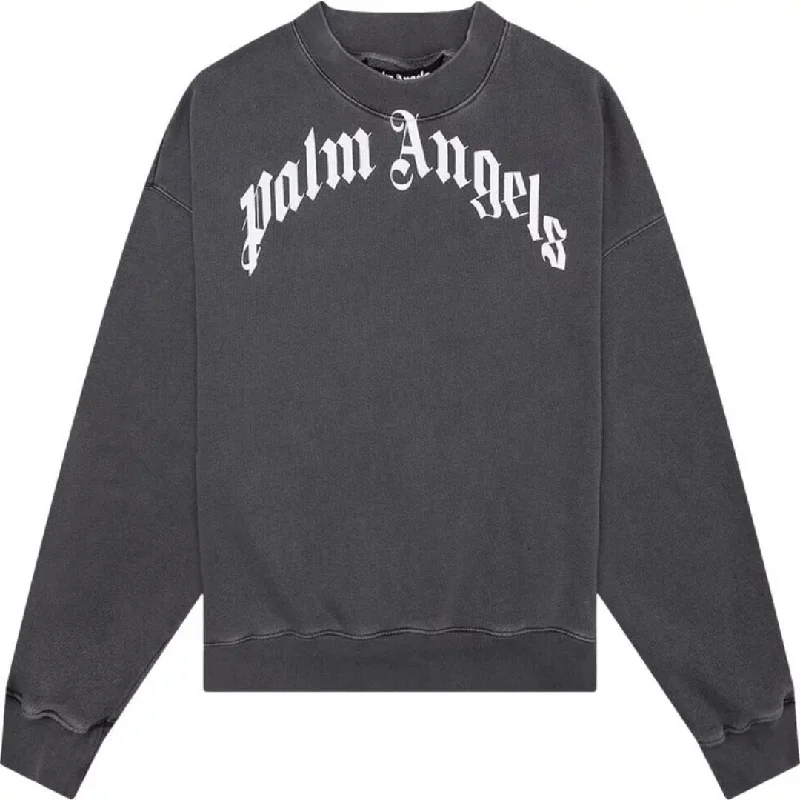 Palm Angels GD Curved Logo Washed Black Sweater