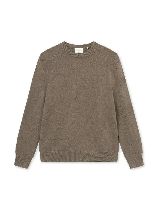 Relaxed Jacquard Knit- Stone