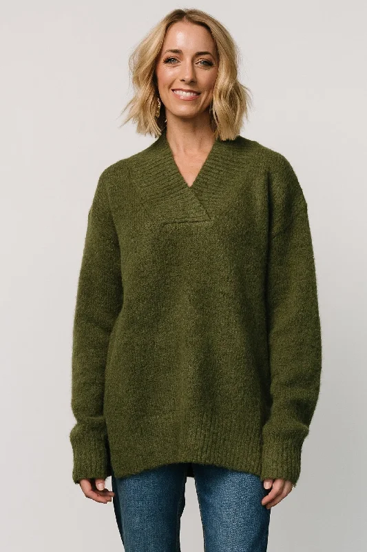 Calgary Oversized Sweater | Olive