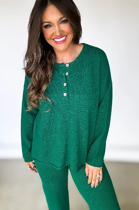 Green Henley Sweater