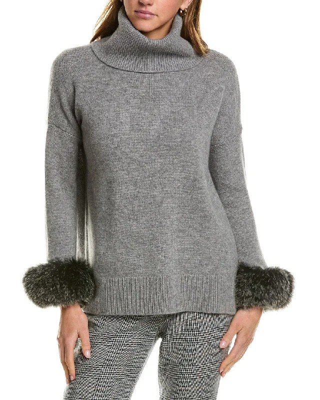 Hannah Rose Cashmere Turtleneck Sweater