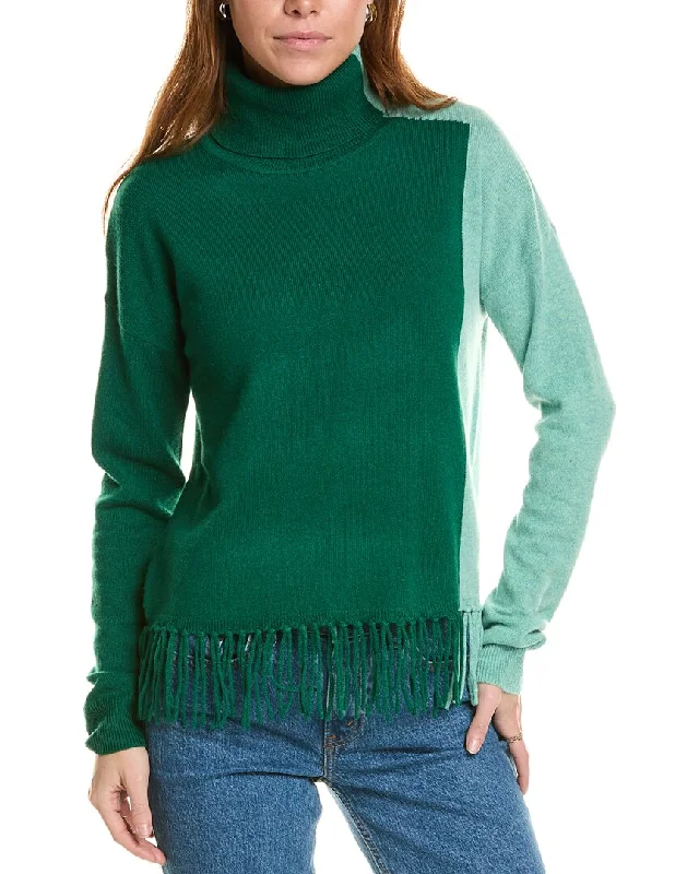 sofiacashmere Colorblock Cashmere Sweater