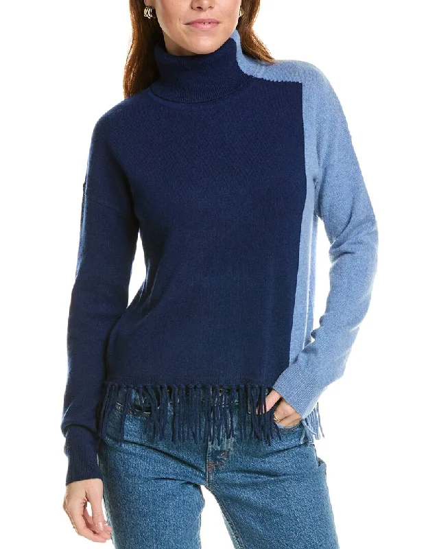 sofiacashmere Colorblock Cashmere Sweater