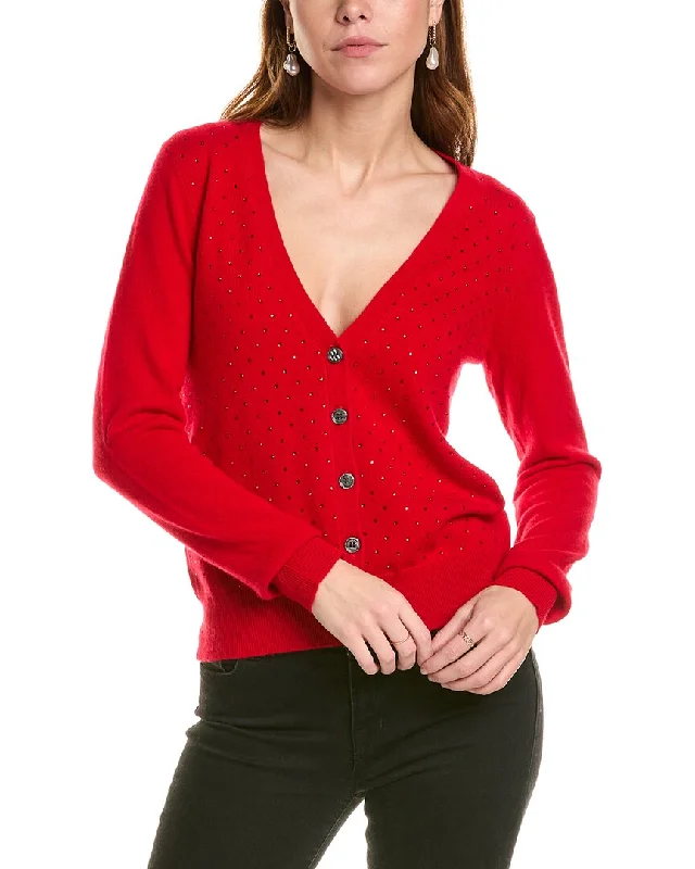 sofiacashmere Rhinestone Cashmere Sweater