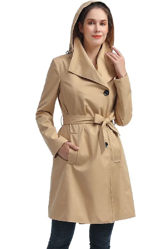 BGSD Women Jessie Waterproof Hooded Trench Coat