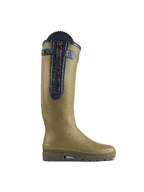 L'Alliance Neoprene Lined Wellington Boot (Narrow Fit) - Vert Vierzon