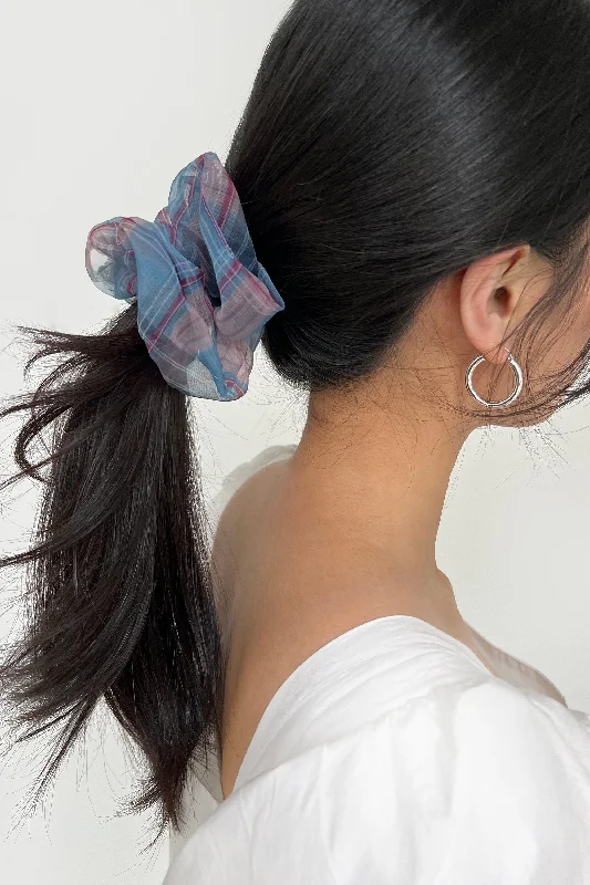 SHEER PLAID HAIR SCRUNCHIE