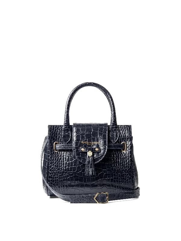 Mini Windsor Handbag - High Shine Navy