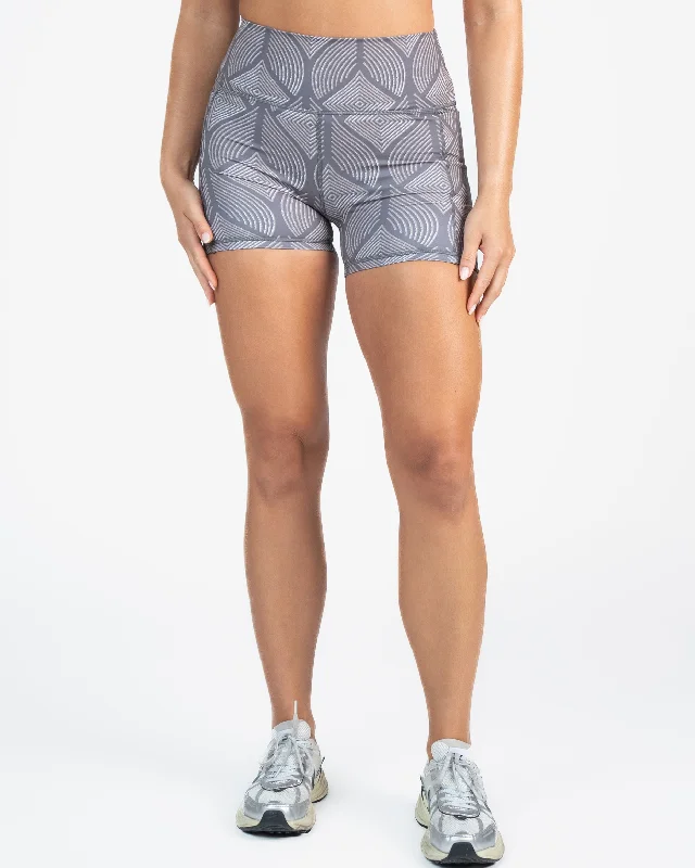 Skin Biker Shorts (4 in. inseam) - Grey Peacock